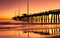 Jennette`s Fishing Pier in Nags Head , North Carolina at sunrise.