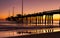 Jennette`s Fishing Pier in Nags Head , North Carolina at sunrise.