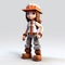 Jennifer: Animated Pixel Model With Boots And Hat