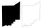 Jennings County, Indiana U.S. county, United States of America, USA, U.S., US map vector illustration, scribble sketch Jennings
