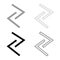 Jera rune year yeild harvest symbol icon set grey black color illustration outline flat style simple image