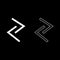 Jera rune year yeild harvest symbol icon set white color illustration flat style simple image