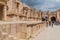 JERASH, JORDAN - APRIL 1, 2017: Ruins of the Southern Theatre in Jerash, Jord