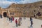 JERASH, JORDAN - APRIL 1, 2017: Ruins of the Southern Theatre in Jerash, Jord