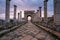 Jerash Roman ruin and ancient city in Amman at sunset, Amman city in Jordan