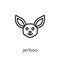 Jerboa icon. Trendy modern flat linear vector Jerboa icon on white background from thin line animals collection