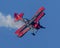 Jeremy Holt piloting his Pegasus Pitts Model 12 acrobatic biplane in the airshow July 4th at Grand Lake, Oklahoma.