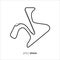 Jerez circuit, Spain. Motorsport race track vector map