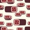 Jerky dry-cured sausage Pattern seamless . sujuk meat delicacy Background
