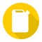 Jerrycan fuel icon with long shadow
