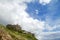 Jersey\'s Mount Orgueil castle and sky