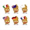 Jerusalem architoke cartoon character bring the flags of various countries