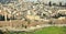 Jerusalem Cityscape, Israel with old town walls in Holy Land.