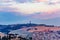 Jerusalem cityscape with Tower of David at sunset