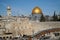 Jerusalem, Dome of the Rock sits above the Western Wall