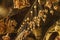 Jerusalem, Israel, 09/11/2016: Rich interior of the ceiling in the temple of the Holy Sepulcher, close-up