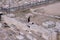 JERUSALEM, ISRAEL - 27 FEB 2017 - praying at the Mount of Olives Jewish Cemetery