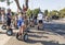 Jerusalem, Israel - 31 july 2019: Tourists riding two wheel segway. Eco friendly electrical individual transport vehicle