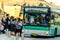 Jerusalem, Israel- August 17, 2016: Group of orthodox Jews waiting to get on a public transit bus in Jerusalem, Israel