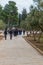 JERUSALEM, ISRAEL - JANUARY 12, 2020: A group of Israeli Jews visiting the temple Mount despite official rabbinic ban