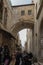 Jerusalem, Israel - January 28, 2020: Central Ecce homo arch on Via Dolorosa