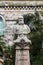 JERUSALEM, ISRAEL - January 28, 2020:  The monument to Cardinal Lavigerie in shady garden of St Anne Church, located at the