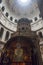 Jerusalem, Israel, January 29, 2020: The ceiling over Christ grave in the holy church in Jerusalem