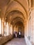 JERUSALEM, ISRAEL - JULY 13, 2015: The gothic corridor of atrium in Church of the Pater Noster on Mount of Olives