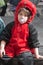 JERUSALEM, ISRAEL - MARCH 15, 2006: Purim carnival. Portrait of a young boy dressed like a ladybird.