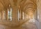 JERUSALEM, ISRAEL - MARCH 3, 2015: The gothic corridor of atrium in Church of the Pater Noster on Mount of Olives