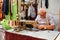 Jerusalem Israel. A tailor in the jewish quarter