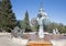 Jerusalem - The Lions Fountain located in a park in the Yemin Moshe by the German sculptor Gernot Rumpf