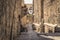 Jerusalem - October 04, 2018: Ancient corridors in the old City of Jerusalem, Israel