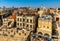 Jerusalem Old City with Christian Quarter over Omar Ibn El-Khattab Square seen from Tower Of David citadel in Israel