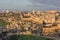 Jerusalem - Outlook from Mount of Olives to Dormition abbey and south part of town walls in morning