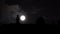 Jerusalem Skyline, Dome of the Rock on the Temple Mount, Israel, Full Moon with Clouds