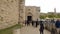 Jerusalem street with fortress, old town, Jaffa gate