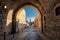 Jerusalem street in Old City, Israel.