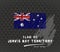 Jervis Bay Territory flag, vector sketch hand drawn illustration on dark grunge background