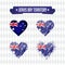Jervis Bay Territory with love. Design vector broken heart with flag inside.