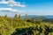 Jeseniky mountains scenery from hiking trail bellow Keprnik hill summit in Czech republic