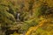 Jesmond Dene waterfall in autumn