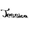 Jessica female name street art design. Graffiti tag Jessica. Vector art.