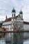 Jesuit Church 1667-1673 first large baroque church north from Alps, Lucerne, Switzerland