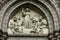 Jesus as wisdom among scholars, bas-relief above the door Chapel Of The Convent Of The Daughters Of Wisdom in