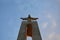 Jesus Christ. Almada Portugal. Monument on the sky background. Clouds. Hope. Religious. Praying. Blue white. Europe. Wonderful