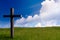 Jesus christ cross. Easter resurrection background, concept