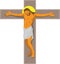Jesus Christ on Cross Retro