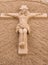 Jesus Christ on the Cross Sand Sculpture.