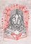 Jesus Christ Face and Eucharist symbol